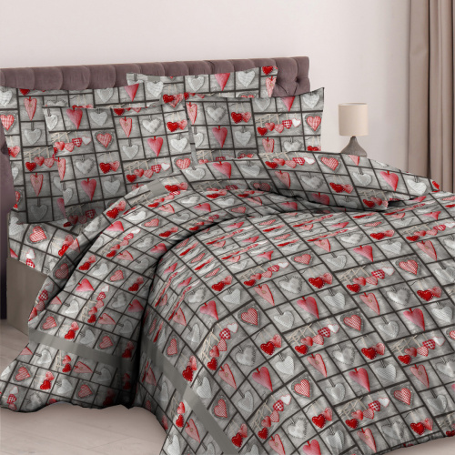 КПБ Арт. 9110-1 разноцветные сердца (пл. 120 г/м)